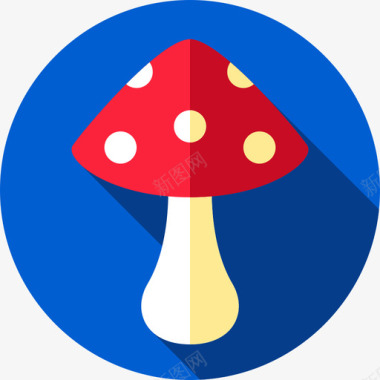 欧美动物蘑菇野生动物18扁平图标图标