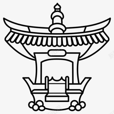韩国文具用品河内亚洲宫殿图标图标