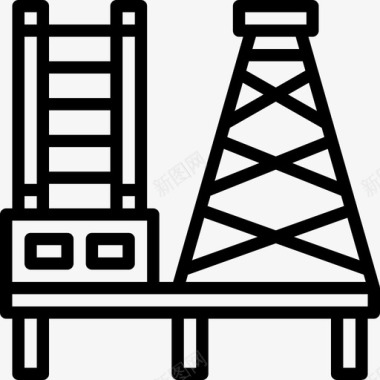 石油井架工业石油工业2线性图标图标