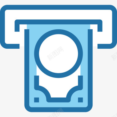 蓝色金融背景Atm银行和金融2蓝色图标图标