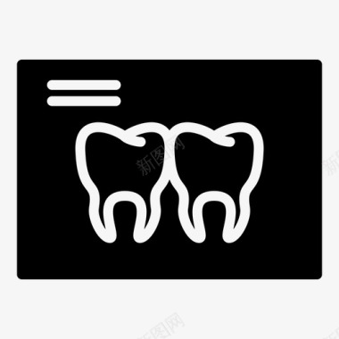 英文字母X牙科x光健康扫描图标图标