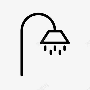 淋雨热水淋浴图标