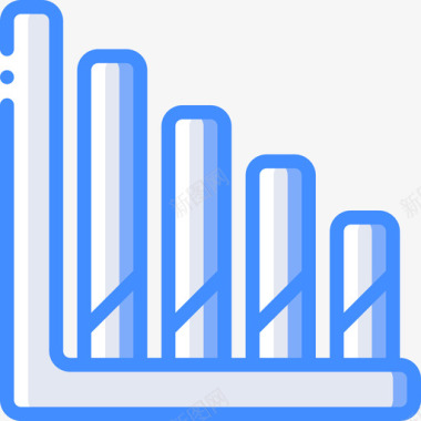 分析数据和图表5蓝色图标图标