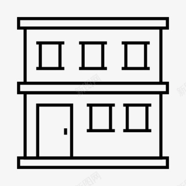 房地产欧式建筑物银行法院图标图标