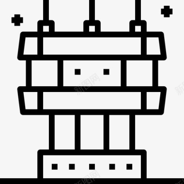 机场安全第一控制塔机场20直线图标图标