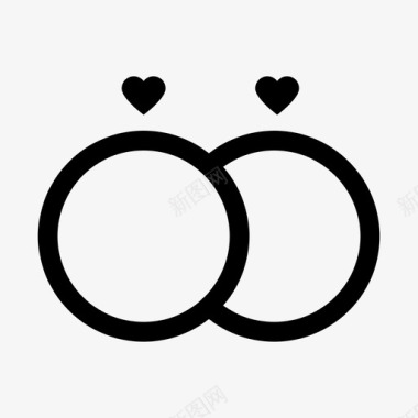 结婚戒指情侣结婚图标图标