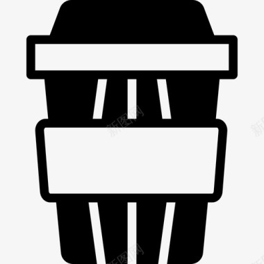 固体咖啡杯食物81固体图标图标