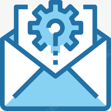 电子邮件商务管理14蓝色图标图标