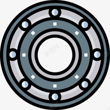 工业胎面工业32线性颜色图标图标