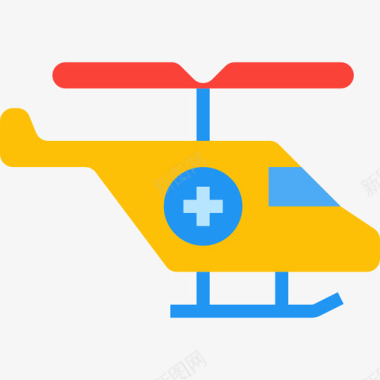 直升飞机医用89扁平图标图标