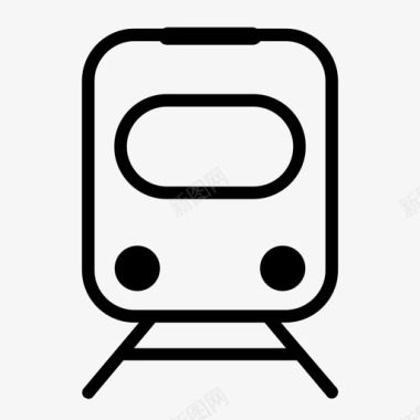 公共交通标识火车和铁路公共交通有轨电车图标图标