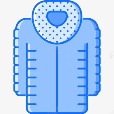 毛皮大衣衣服48蓝色图标图标