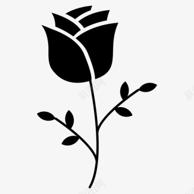 玫瑰鲜花爱情图标图标