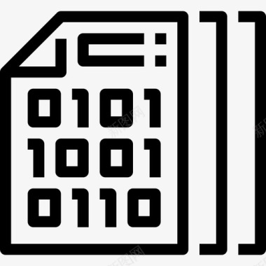 flash代码二进制代码搜索引擎优化和在线营销13线性图标图标