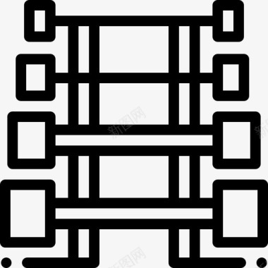 矢量举杠铃杠铃健身56直线型图标图标