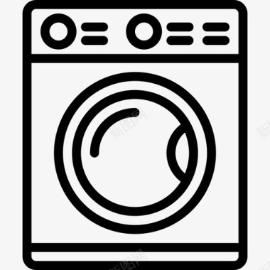 洗衣机家用7直列式图标图标