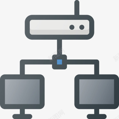 路由器路由器网络共享线颜色图标图标