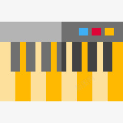 键盘敲击音效键盘音乐音效2扁平图标高清图片
