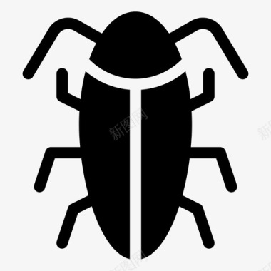 蟑螂虫子昆虫图标图标