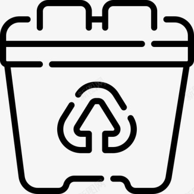 废物制造业5线性图标图标