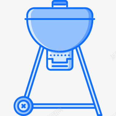 蓝色帘幕烧烤厨房39蓝色图标图标