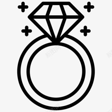 钻石戒指宝石戒指珠宝戒指图标图标