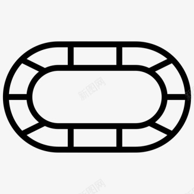 转桌扑克桌21点赌场桌图标图标
