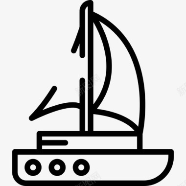 船船野餐8直线型图标图标