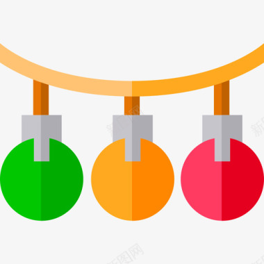 简洁装饰标识灯圣诞装饰品2扁平图标图标
