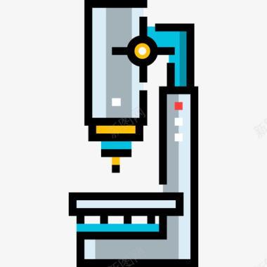 医疗器械免抠图片显微镜医疗器械11线颜色图标图标