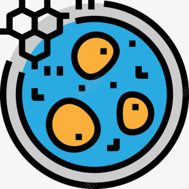 细胞病细胞科学47线性颜色图标图标