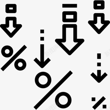 淘宝折扣折扣黑色星期五24直线图标图标