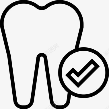 牙齿保健9线性图标图标