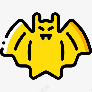 蝙蝠幽灵黄色图标图标