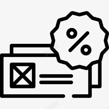 金券贺岁代金券数字营销23线性图标图标
