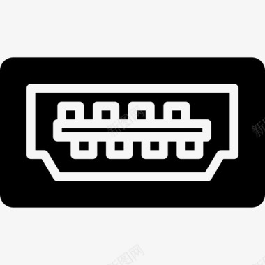 矢量连接器Usb连接器电缆3填充图标图标