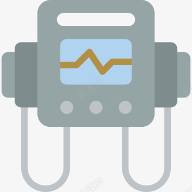 绿色健康标识除颤器健康与安全4扁平图标图标