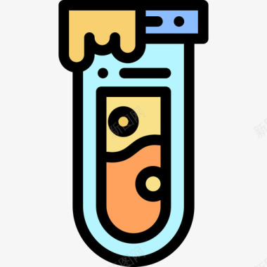 化学器械管化学20线性颜色图标图标