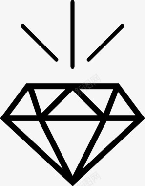 钻石宝石石头图标图标