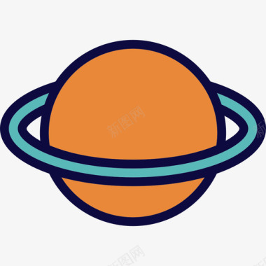 空间土星45号空间直线颜色图标图标