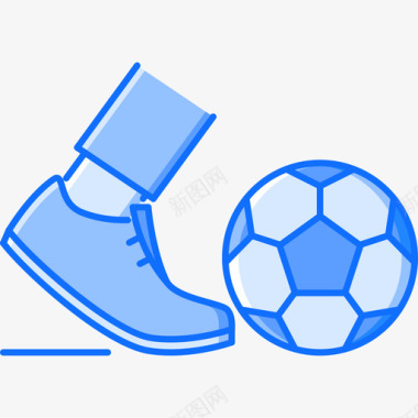 足球运动足球运动器材7蓝色图标图标