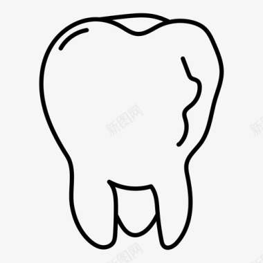 牙齿治疗健康图标图标