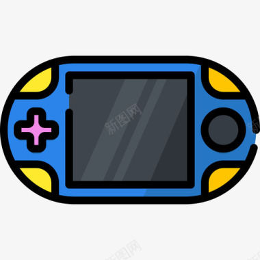 游戏控制器Gamepad游戏30线性颜色图标图标