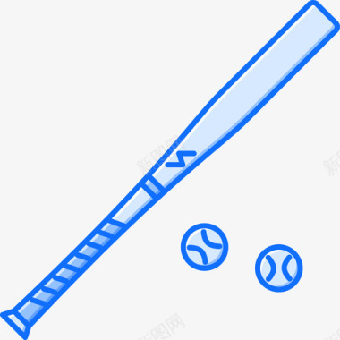 棒球运动器材7蓝色图标图标