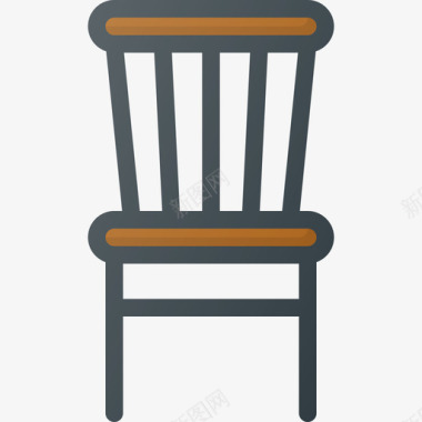 椅子复古5线性颜色图标图标