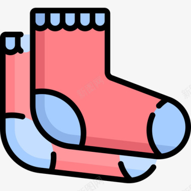 袜子孕妇装2线性颜色图标图标