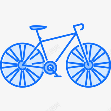 自行车交通56蓝色图标图标