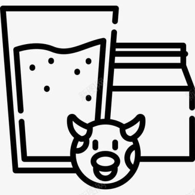 牛奶早餐2直系图标图标