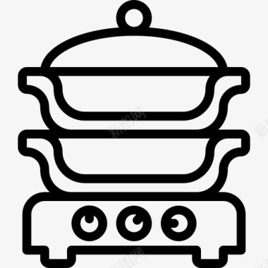 电饭煲美食家直式图标图标