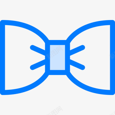 领结美女48蓝色图标图标